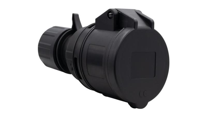 Gniazdo siłowe przenośne 16A 5p 380V-415V /FE/ IP44 czarne-31404