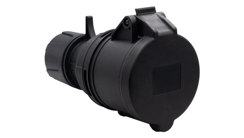 Gniazdo siłowe przenośne 32A 5p 380V-415V /FE/ IP44 czarne-31412
