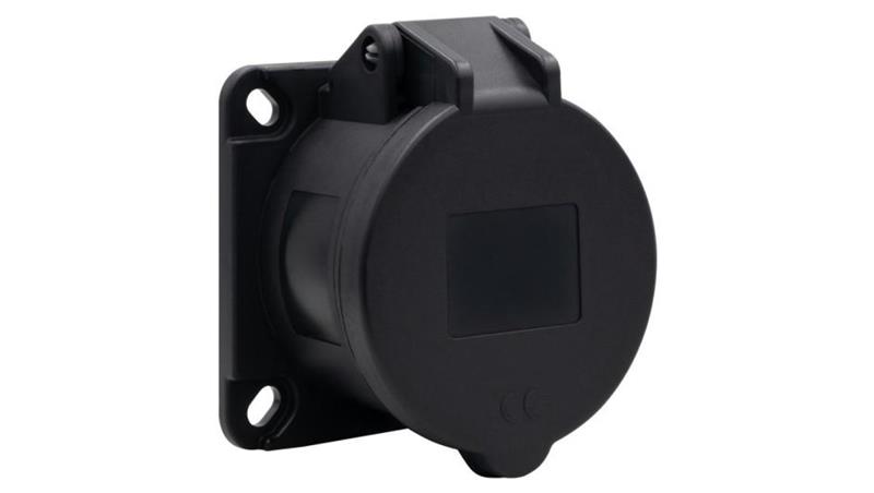 Gniazdo tablicowe proste 16A 5p 380V-415V /FE/ IP44 czarne-31409