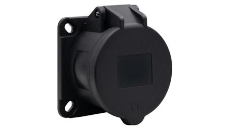 Gniazdo tablicowe proste 16A 5p 380V-415V /FE/ IP44 czarne-31409