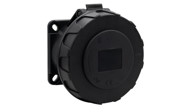 Gniazdo siłowe tablicowe proste 32A 5p 380V-415V /FE/ IP67 czarne-31822