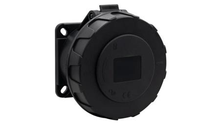 Gniazdo siłowe tablicowe proste 32A 5p 380V-415V /FE/ IP67 czarne-31822