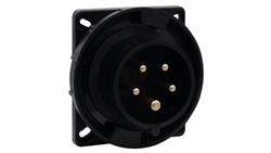 Wtyk siłowy tablicowy odbiornikowy 16A 5p 380V-415V /FE/ IP67 czarny-29292