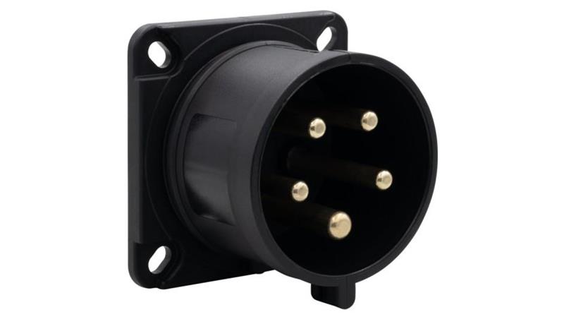 Wtyk siłowy tablicowy odbiornikowy 32A 5p 380V-415V /FE/ IP44 czarny-29287 Wtyk siłowy tablicowy odbiornikowy 32A 5p 380V-415V /FE/ IP44 czarny-29287