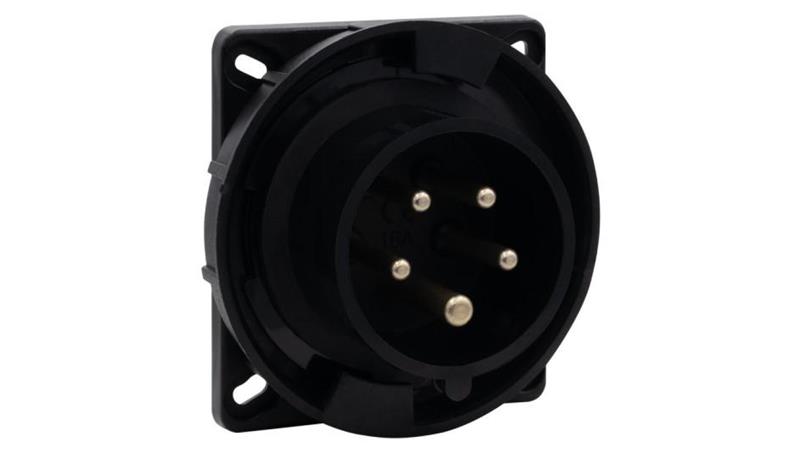 Wtyk siłowy tablicowy odbiornikowy 32A 5p 380V-415V /FE/ IP67 czarny-29296 Wtyk siłowy tablicowy odbiornikowy 32A 5p 380V-415V /FE/ IP67 czarny-29296