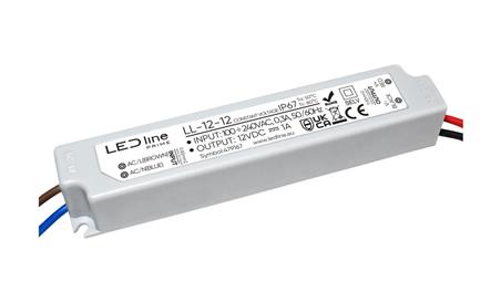 Zasilacz do taśm LED line PRIME 12-12 wodoszczelny IP67 12V 12W 5 lat gwar.-51009