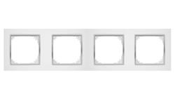 SANTRA ramka czterokrotna IP20 biały/chrom 4174-26-36945
