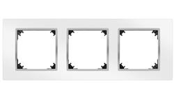 VESTRA ramka potrójna biały/chrom 3873-26-37334
