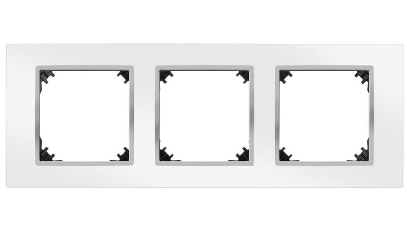 VESTRA ramka potrójna biały/chrom 3873-26-37334