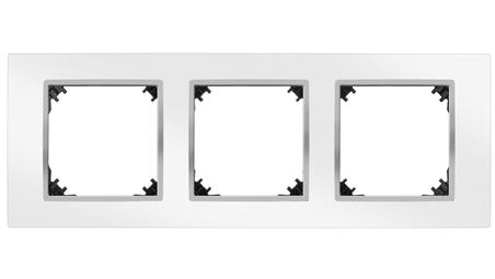 VESTRA ramka potrójna biały/chrom 3873-26-37334