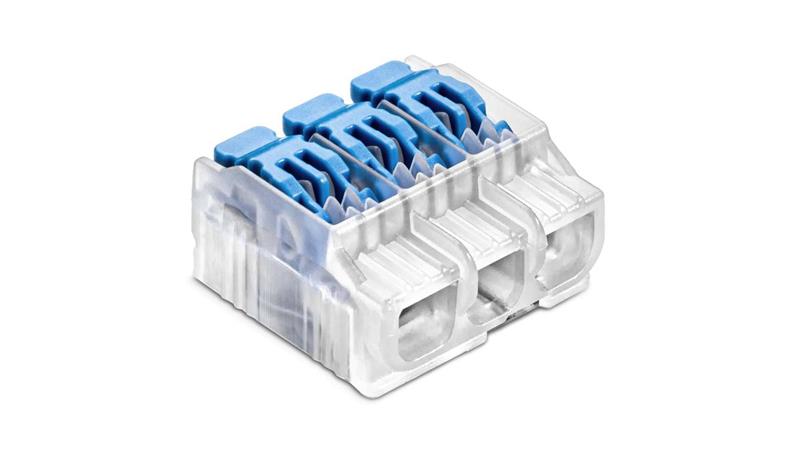 IDEALNA Szybkozłączka SCL3 z dźwignią do linek i drutów 3-torowa 4mm2 32A 450V 88000313S /40szt./-80582