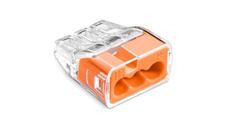 IDEALNA Szybkozłączka SCP3 wtykowa do drutów i wielodrutów 3-torowa 4mm2 32A 450V 88000008S /100szt./-80586