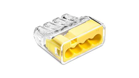 IDEALNA Szybkozłączka SCP4 wtykowa do drutów i wielodrutów 4-torowa 4mm2 32A 450V 88000004S /100szt./-80589