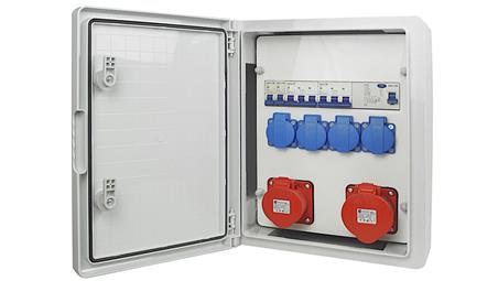 Rozdzielnica budowlana ROZDZIELNIA ELEKTRYCZNA ROZDZIELNICA BUDOWLANA SKRZYNKA ABS 32A 16A RSZ12-114FC112-66074