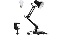 Lampka biurkowa czarna E27 z klipsem kreślarska AJJ-LB-E27 TradElectra-60049