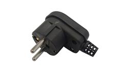 Wtyczka kątowa 2P+Z unischuko IP20 250V~ 16 A czarna WT-35-2 / 24031-29016