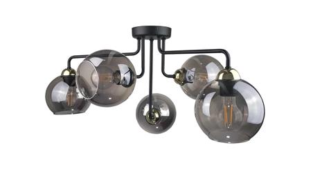 Lampa sufitowa nowoczesna 5xE27 COSMO BLACK/GOLD-60866