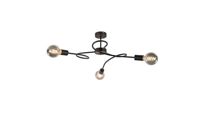 Lampa sufitowa nowoczesna 3xE27 FIORE BLACK-60876