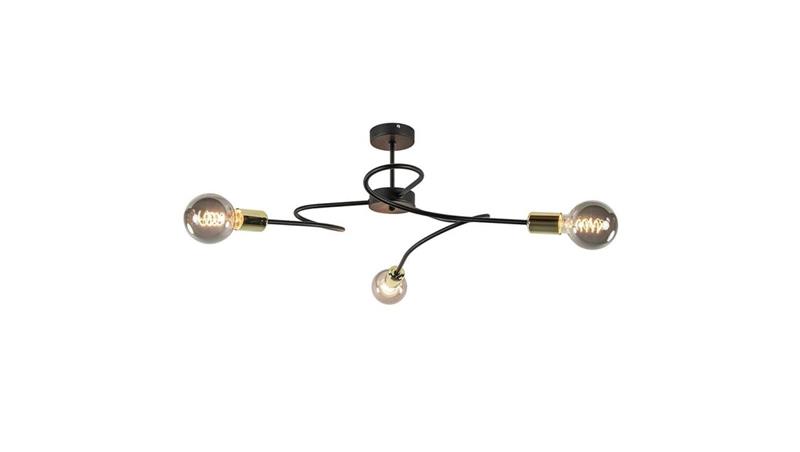 Lampa sufitowa nowoczesna 3xE27 FIORE BLACK/GOLD-60865 Lampa sufitowa nowoczesna 3xE27 FIORE BLACK/GOLD-60865
