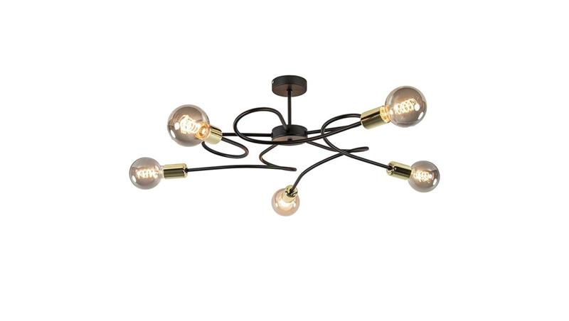 Lampa sufitowa nowoczesna 5xE27 FIORE BLACK/GOLD-60871 Lampa sufitowa nowoczesna 5xE27 FIORE BLACK/GOLD-60871