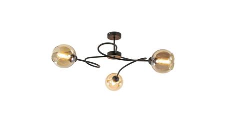 Lampa sufitowa nowoczesna 3xE27 VESPER BLACK/HONEY-60870
