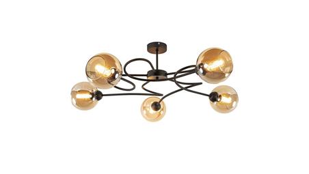 Lampa sufitowa nowoczesna 5xE27 VESPER BLACK/HONEY-60868