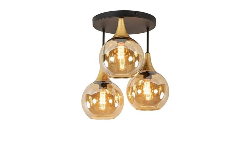 Lampa sufitowa nowoczesna 3xE27 CALLISTO BLACK/GOLD-60880