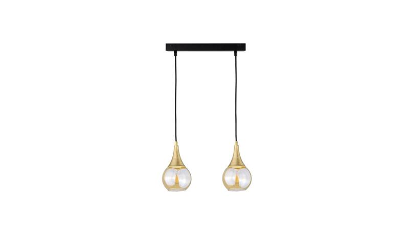 Lampa wisząca nowoczesna 2xE27 LACRIMA HONEY/GOLD-60891