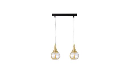 Lampa wisząca nowoczesna 2xE27 LACRIMA HONEY/GOLD-60891