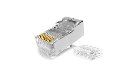 Wtyk modularny RJ-45 8p8c kat.6 typ 2 ekranowany, dwu częściowy /opak = 100szt/-33729