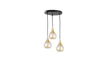 Lampa wisząca 3x E27 LACRIMA HONEY/GOLD-60897