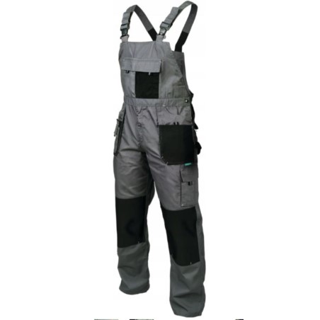 Spodnie robocze na szelkach BASIC LINE szare Stalco XXXL-60