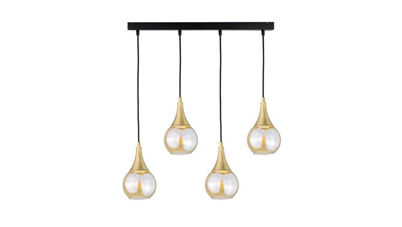 Lampa wisząca nowoczesna 4xE27 LACRIMA HONEY/GOLD-60901 Lampa wisząca nowoczesna 4xE27 LACRIMA HONEY/GOLD-60901