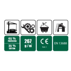 Spodnie robocze na szelkach BASIC LINE szare Stalco XXXL-60 Spodnie robocze na szelkach BASIC LINE szare Stalco XXXL-60