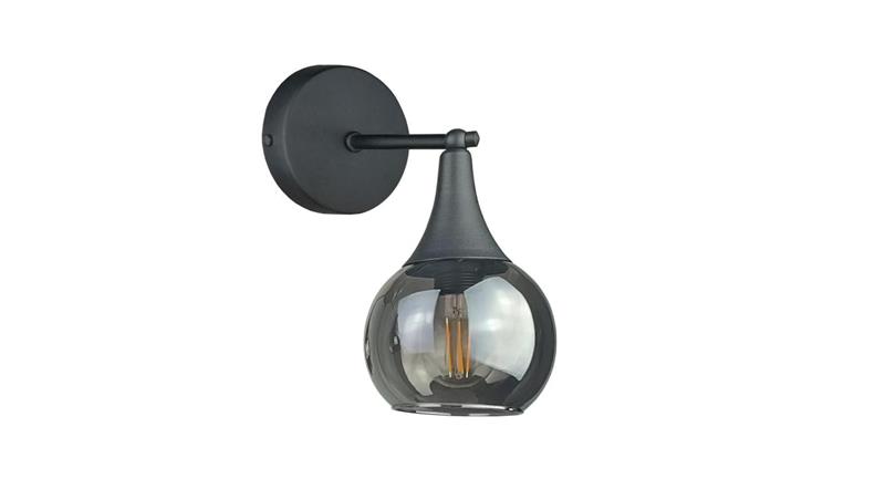 Kinkiet nowoczesny 1xE27 STAR SMOKY BLACK-60909