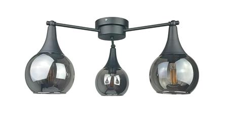 Lampa sufitowa 3xE27 STAR SMOKY BLACK-60911