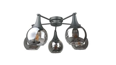 Lampa sufitowa 5xE27 STAR SMOKY BLACK-60916