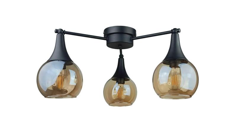 Lampa sufitowa nowoczesna 3xE27 STAR HONEY BLACK-60919