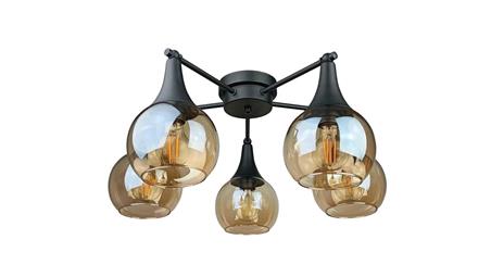 Lampa sufitowa nowoczesna 5xE27 STAR HONEY BLACK-60924