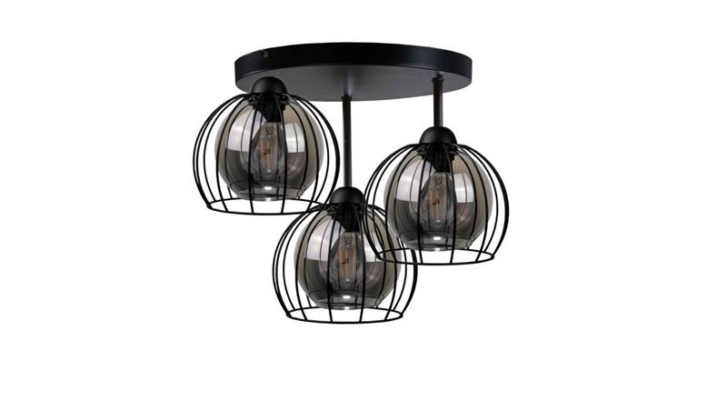 Lampa sufitowa loftowa nowoczesna 3xE27 SOLO BLACK-60925 Lampa sufitowa loftowa nowoczesna 3xE27 SOLO BLACK-60925