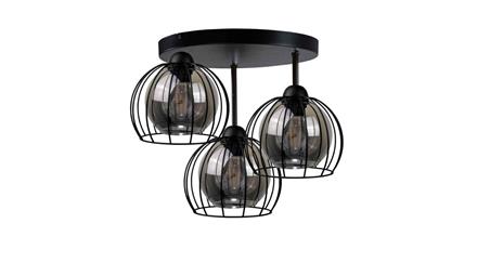 Lampa sufitowa loftowa nowoczesna 3xE27 SOLO BLACK-60925