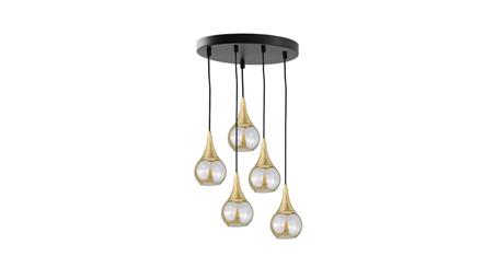 Lampa wisząca nowoczesna 5xE27 LACRIMA HONEY/GOLD-60927