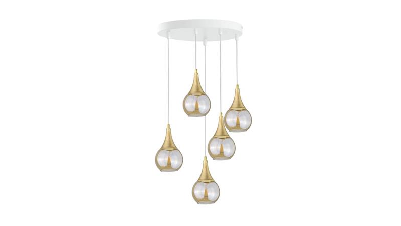 Lampa wisząca nowoczesna 5xE27 LACRIMA WHITE-60928