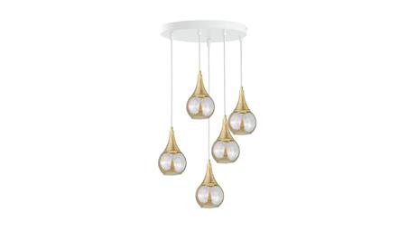 Lampa wisząca nowoczesna 5xE27 LACRIMA WHITE-60928
