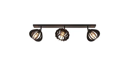 Lampa sufitowa drewno 3xE27 NORA BLACK-60929