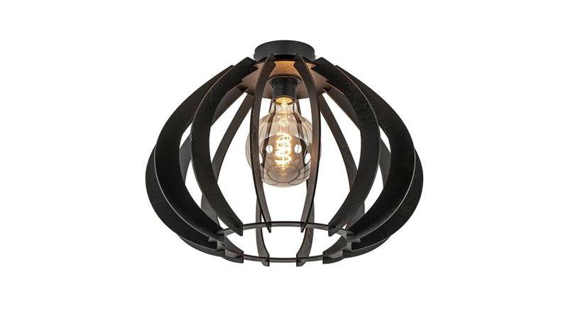 Lampa sufitowa drewno 1xE27 NORA BLACK-60931