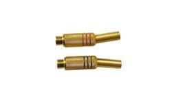 Gniazdo RCA złote duże z odgiętką /2szt = komplet czerwony i czarny/-33839