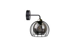 Kinkiet nowoczesny loftowy 1xE27 SOLO BLACK/GOLD-60932