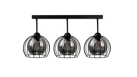 Lampa sufitowa nowoczesna loftowa 3xE27 SOLO BLACK-60940