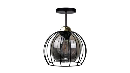 Lampa sufitowa nowoczesna loftowa 1xE27 SOLO BLACK/GOLD-60941